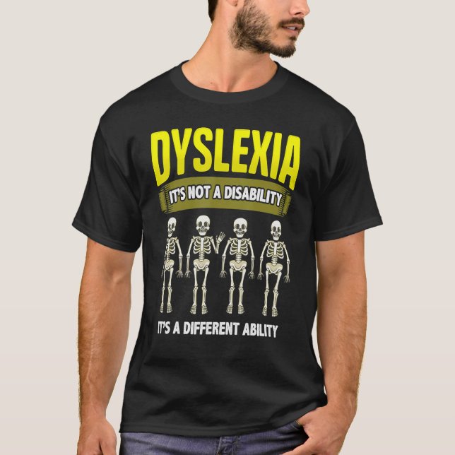 Dyslexia Awareness School Teacher Reading Dyslexia T-Shirt (Front)
