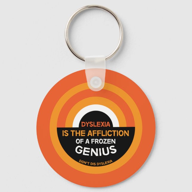 Dyslexia Awareness | Support | Dyslexic Gifts Mug Key Ring (Front)