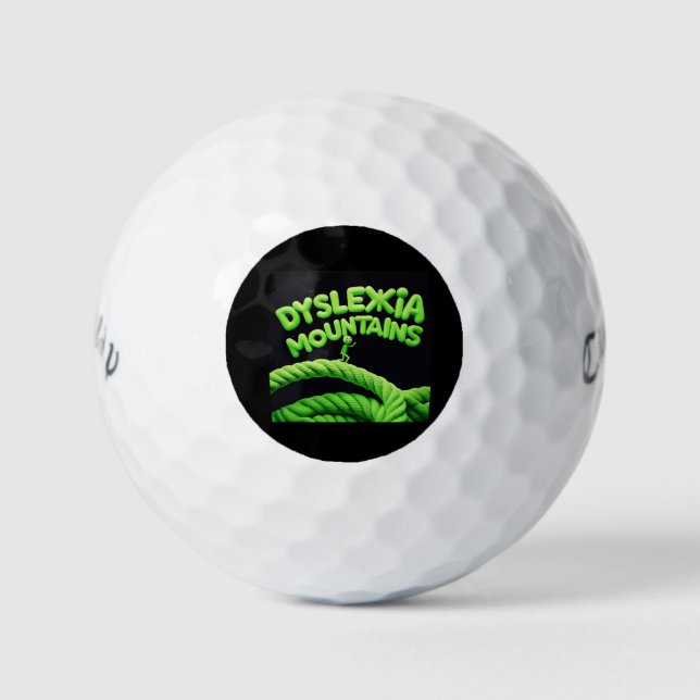 Dyslexia comes with challenges - but also rewards! golf balls (Front)