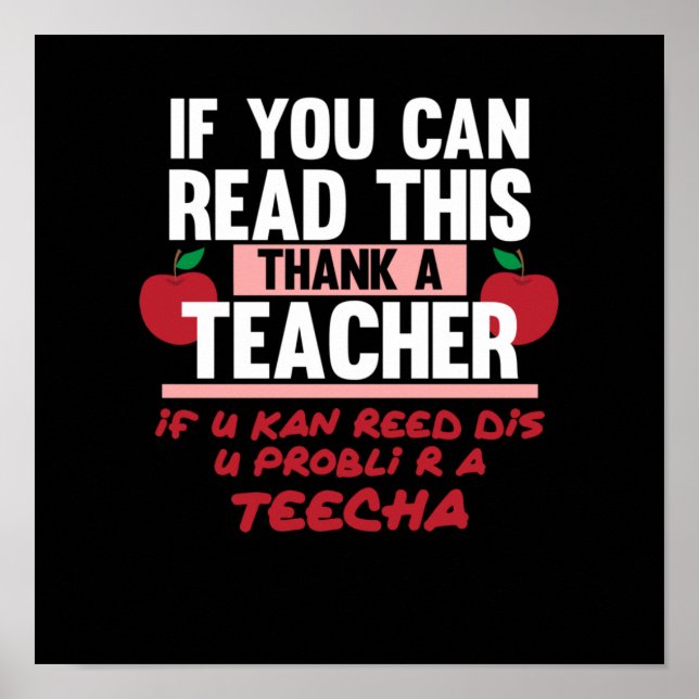 Dyslexia Teacher Disability Awareness Therapist Poster (Front)