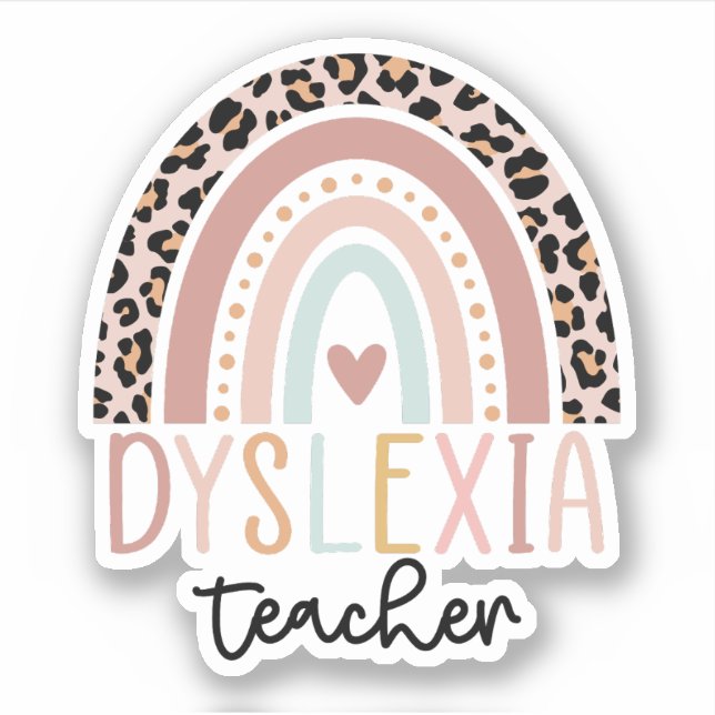 Dyslexia Teacher Rainbow, Dyslexia Awareness (Front)