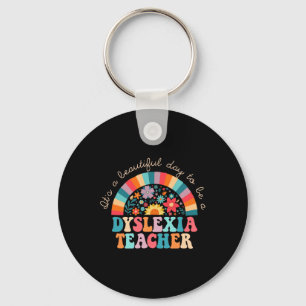 Dyslexia Teacher Retro Dyslexia Sped Therapist Rai Key Ring