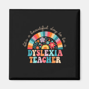 Dyslexia Teacher Retro Dyslexia Sped Therapist Rai Magnet