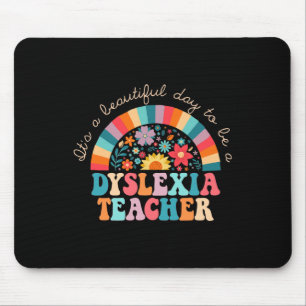 Dyslexia Teacher Retro Dyslexia Sped Therapist Rai Mouse Mat