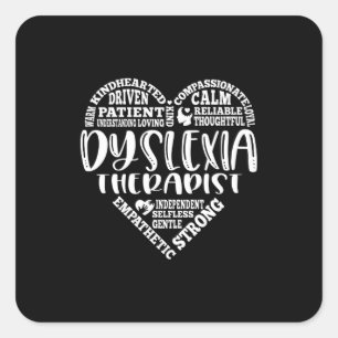 Dyslexia Therapist, dyslexia, dyslexic Square Sticker