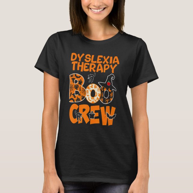 Dyslexia Therapy Teacher Halloween Costume With Cu T-Shirt (Front)