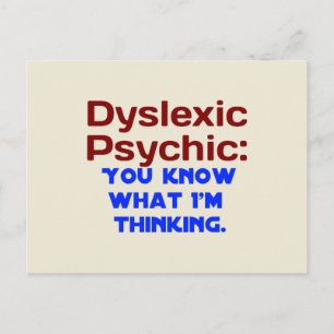 Dyslexic Psychic Postcard
