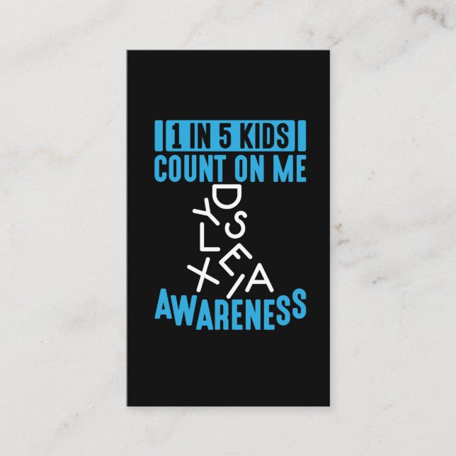 Dyslexic Reading Therapy Dyslexia Therapist Business Card (Front)
