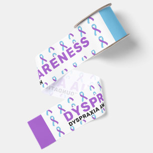 Dyspraxia Awareness Pattern Ribbon Grosgrain Ribbon