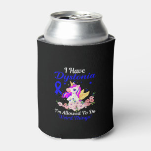 Dystonia Awareness Funny Unicorn Friend Family Sup Can Cooler
