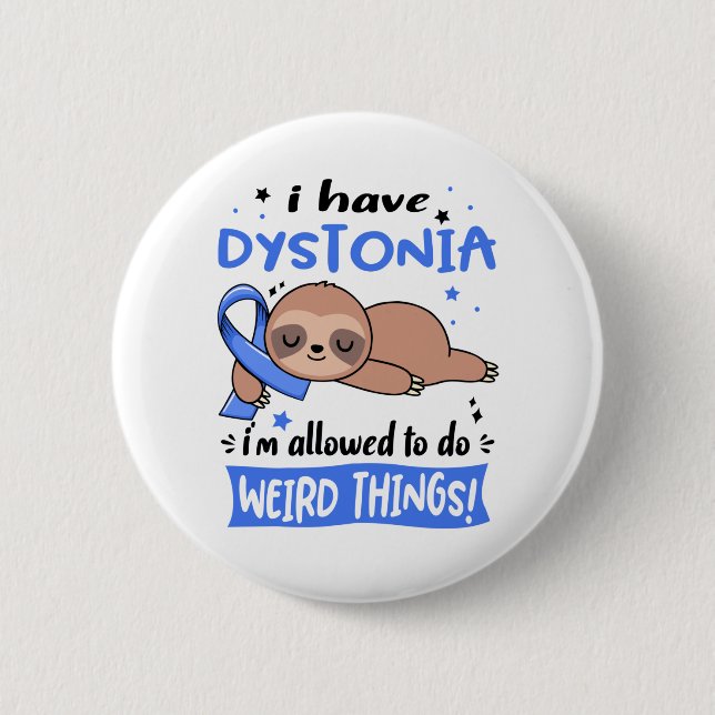 Dystonia Awareness Month Ribbon Gifts 6 Cm Round Badge (Front)