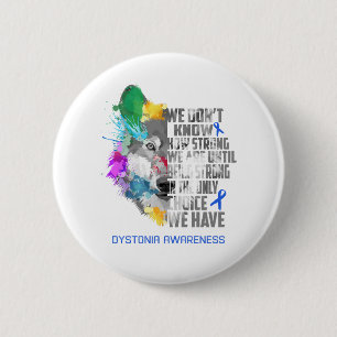 Dystonia Awareness Ribbon Support Gifts 6 Cm Round Badge
