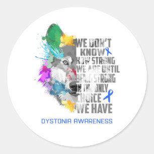 Dystonia Awareness Ribbon Support Gifts Classic Round Sticker