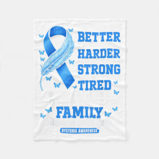 Dystonia Awareness Support Family Fleece Blanket