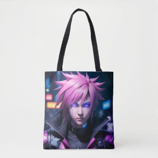 Dystopian Cyberpunk Sci-Fi Future Street Punk 01