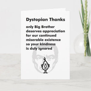 Dystopian Thanks - A Funny Thank You Poem Card