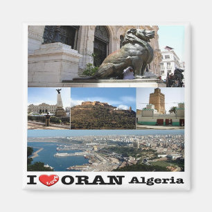 DZ - Algeria - Orano - I Love - Collage Mosaic Magnet