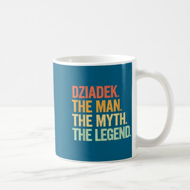 Dziadek Man Myth Legend Retro Graphic Art Coffee Mug (Right)