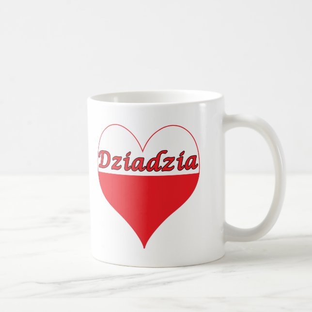 Dziadzia Polish Heart Coffee Mug (Right)