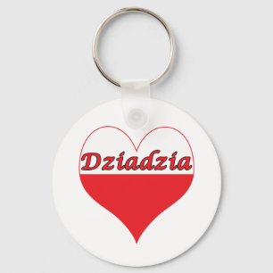 Dziadzia Polish Heart Key Ring