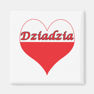 Dziadzia Polish Heart Magnet