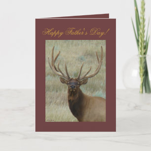 E10 Bull Elk in Velvet Head Shot Card