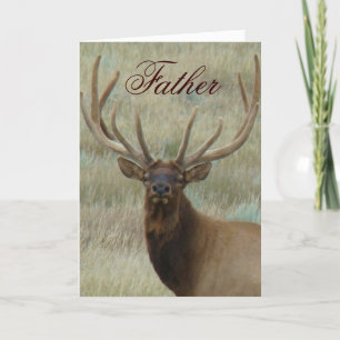 E10t Bull Elk in Velvet Head Shot Card