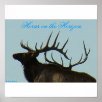 E11 Bull Elk Silhouette Head Shot