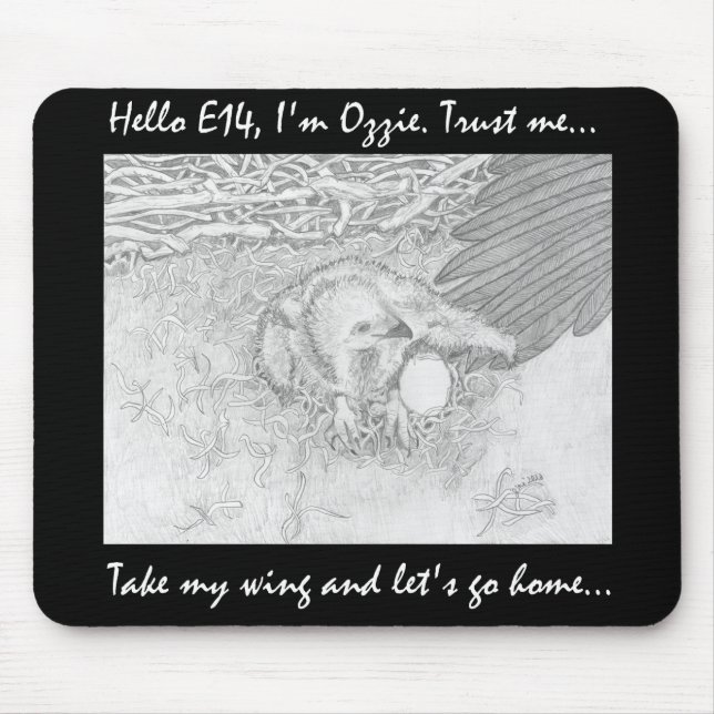 E14 GOING HOME ON OZZIE’S WING TRUST ME MOUSE MAT (Front)