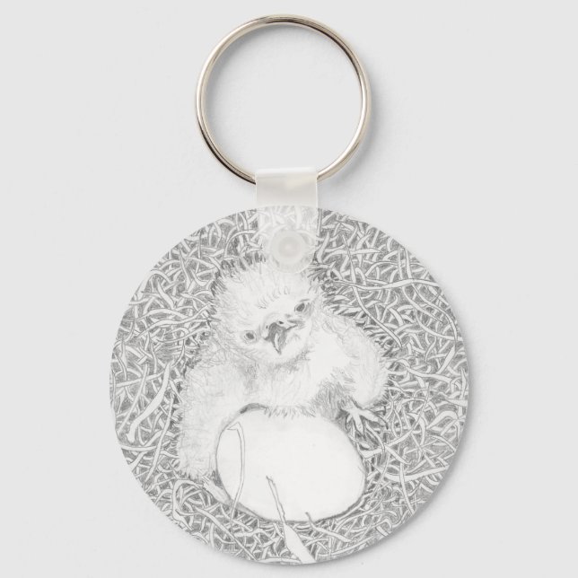 E14 SPREAD THE WORD PROTECT WILDLIFE BABY EAGLET KEY RING (Front)
