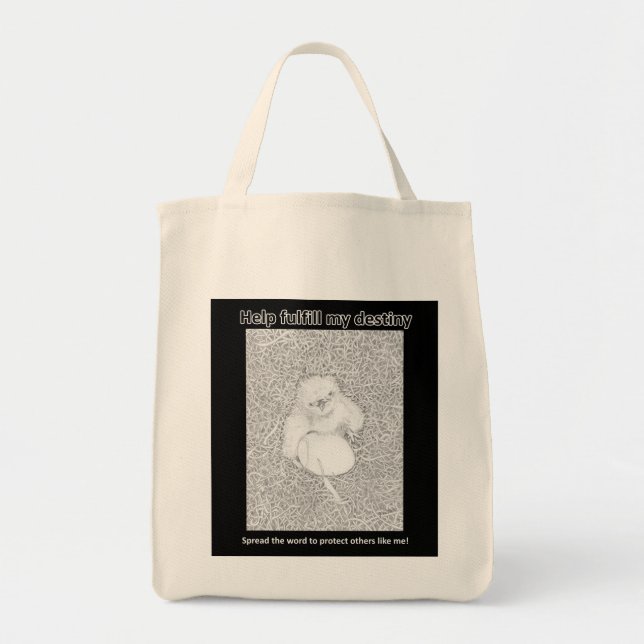 E14 SPREAD THE WORD PROTECT WILDLIFE DESTINY TOTE BAG (Front)
