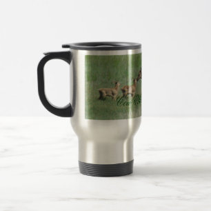E16 Cow Elk and Young Travel Mug