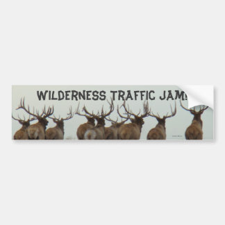 E17 Bull Elk Running Bumper Sticker