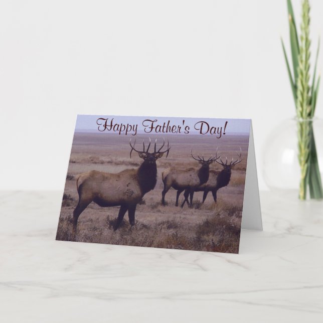E19 Bull Elk Double Drop Tines Card (Front)