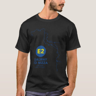 E2 Galway to Nizza - European long distance Path  T-Shirt
