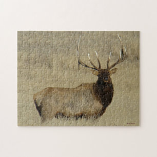 E30 Bull Elk Big Bull Jigsaw Puzzle