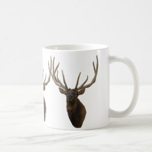 E48 Bull Elk Head in Velvet Coffee Mug