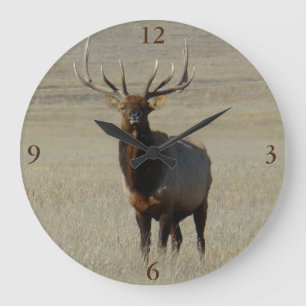E59 Bull Elk Big Bull Large Clock