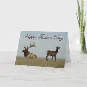 E5 Bull Elk and Yearling Card