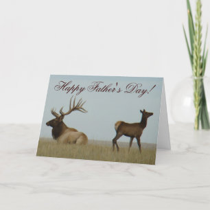 E5 Bull Elk and Yearling Card