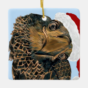 E9 says Who Is That? Christmas Ornament dark tone