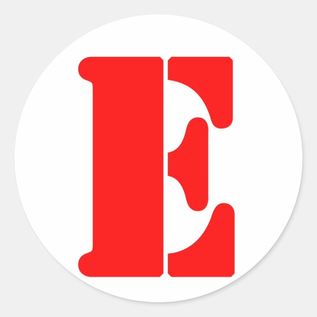 E_2 CLASSIC ROUND STICKER (Front)
