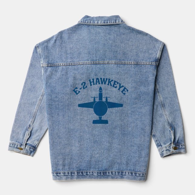 E 2 Hawkeye AEW Naval Military Aircraft  1  Denim Jacket (Back)