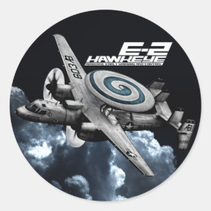 E-2 Hawkeye Classic Round Sticker