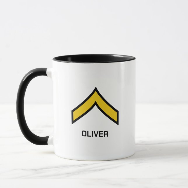 E-2 Private US Army Rank Mug (Left)