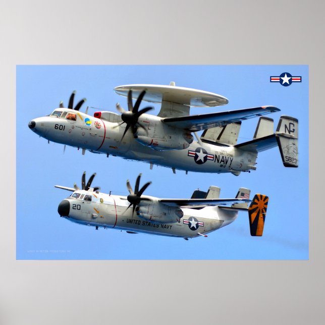 E-2C Hawkeye and C-2 Greyhound Poster (Front)