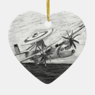 E-2C Hawkeye (Screwtop) Ceramic Tree Decoration