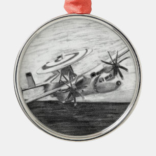 E-2C Hawkeye (Screwtop) Metal Tree Decoration