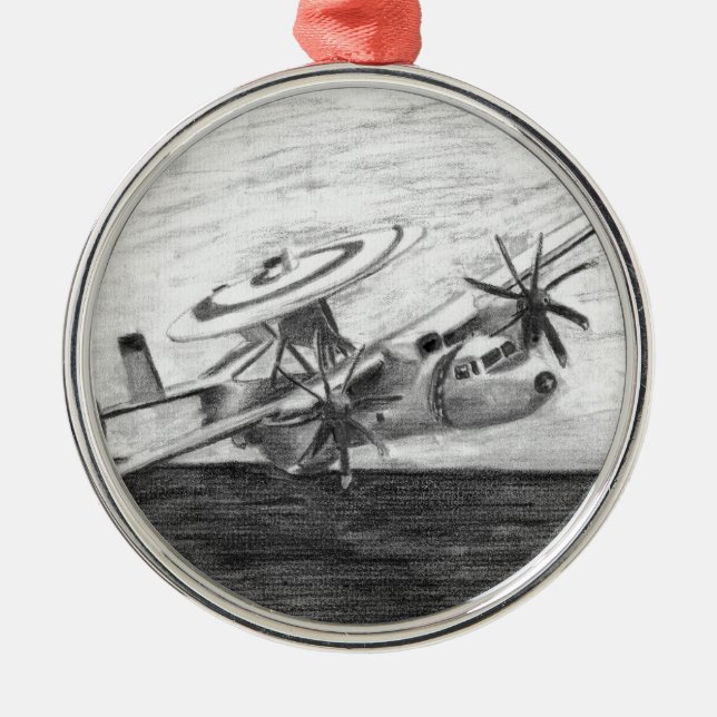 E-2C Hawkeye (Screwtop) Metal Tree Decoration (Front)