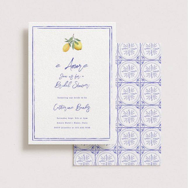 È Amore Italian Bridal Shower Invitation (Creator Uploaded)